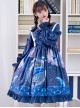 Nebula Whale Series OP Printing Classic Lolita Long Sleeve Dress