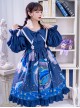 Nebula Whale Series OP Printing Classic Lolita Long Sleeve Dress