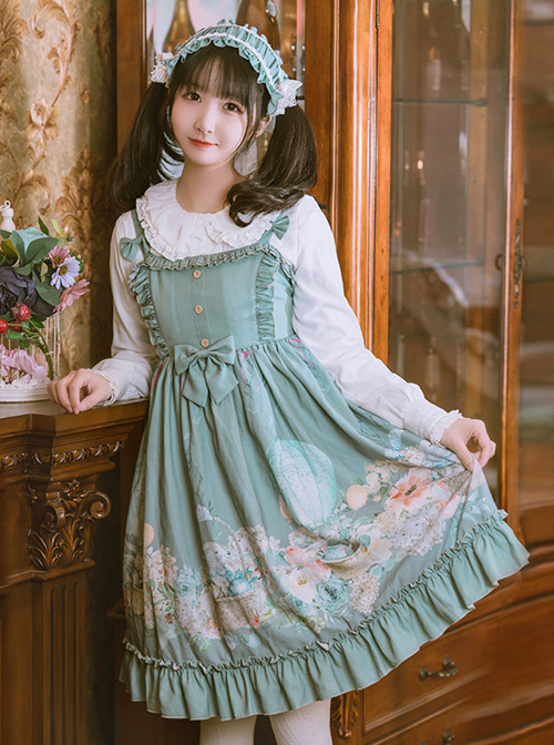 Rabbit Basket Series JSK Ruffle Classic Lolita Sling Dress