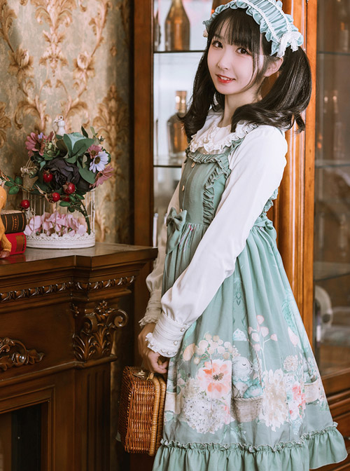 Rabbit Basket Series JSK Ruffle Classic Lolita Sling Dress