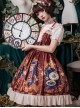 Time Machine Heart Series Printing JSK Retro Classic Lolita Sling Dress