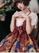 Time Machine Heart Series Printing JSK Retro Classic Lolita Sling Dress