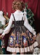 Time Machine Heart Series Printing JSK Retro Classic Lolita Sling Dress