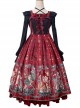 Alice's Christmas Series JSK Classic Lolita Wine Red Sling Dress