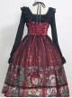 Alice's Christmas Series JSK Classic Lolita Wine Red Sling Dress