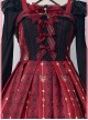 Alice's Christmas Series JSK Classic Lolita Wine Red Sling Dress