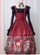 Alice's Christmas Series JSK Classic Lolita Wine Red Sling Dress