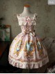 Magic Tea Party Alice Series JSK Printing Sweet Lolita Sling Dress