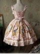 Magic Tea Party Alice Series JSK Printing Sweet Lolita Sling Dress