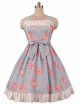 Crystal Love Series JSK Lace Ruffle Bowknot Classic Lolita Sling Dress