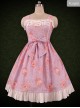 Crystal Love Series JSK Lace Ruffle Bowknot Classic Lolita Sling Dress