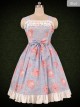 Crystal Love Series JSK Lace Ruffle Bowknot Classic Lolita Sling Dress