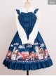 Magic Tea Party Handmade Girl's Hat Shop Series Printing Classic Lolita Sling Dress