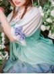Marine Princess Series Sweet Lolita Gradient Sling Dress And Short Sleeve Lining