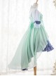 Marine Princess Series Sweet Lolita Gradient Sling Dress And Short Sleeve Lining