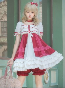 Strawberry Mousse Series Sweet Lolita Short Sleeve Dress Set