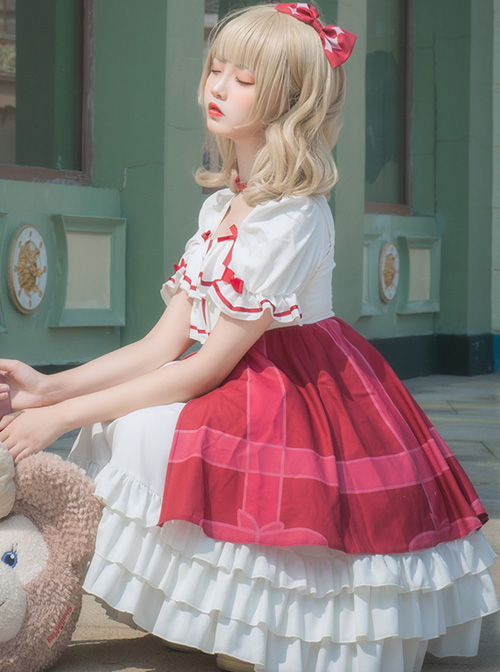 Strawberry Mousse Series Sweet Lolita Short Sleeve Dress Set