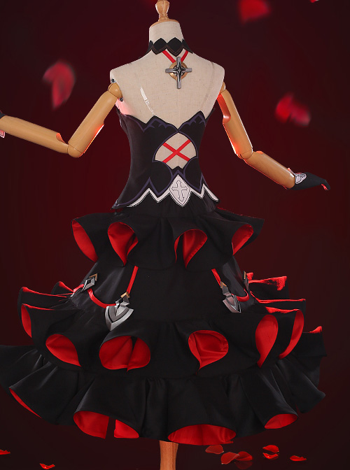 Honkai Impact 3 Delissa Gothic Dress Cosplay Set
