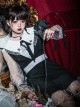 Night Lily Series Black Gothic Lolita Long Sleeve Dress