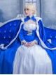 Fate/Grand Order Saber Series Lolita Blue Cosplay Long Sleeve Dress