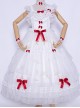 Elegant Pure White Lace Long Style Classic Lolita Sling Wedding Dress