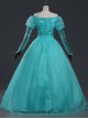 Mermaid Ariel Blue Dress Cosplay Costume Lolita Prom Dress