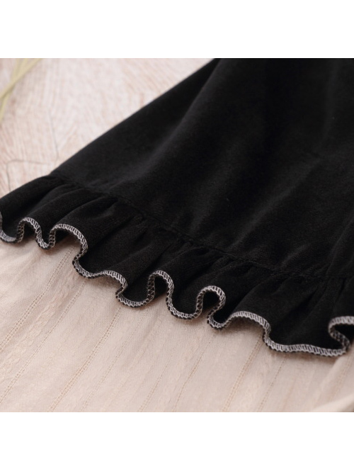 Autumn And Winter Black Or Red Elegant OP Classic Lolita Long Sleeve Dress