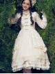 Classical Puppets Bear Series Embroidery OP Classic Lolita Long Sleeve Dress