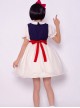 Snow White Cute Sweet Lolita Doll Collar Short Sleeve Dress