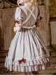 Cute Ruffle Maid Uniform Sweet Lolita Bowknot Short Sleeve Dress And Apron Set