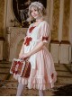 Cute Ruffle Maid Uniform Sweet Lolita Bowknot Short Sleeve Dress And Apron Set