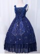 *The Night Of Stars And Moon* JSK High Waist Gradient Classic Lolita Sleeveless Starry Sky Dress