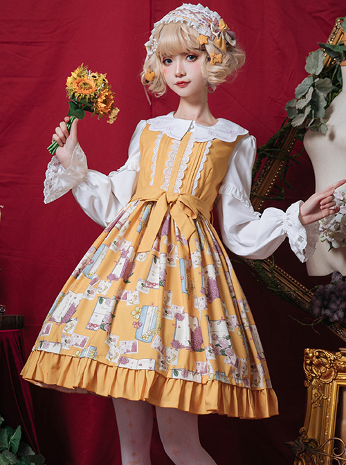 Springtime Hand Stick Series JSK Classic Lolita Sleeveless Dress