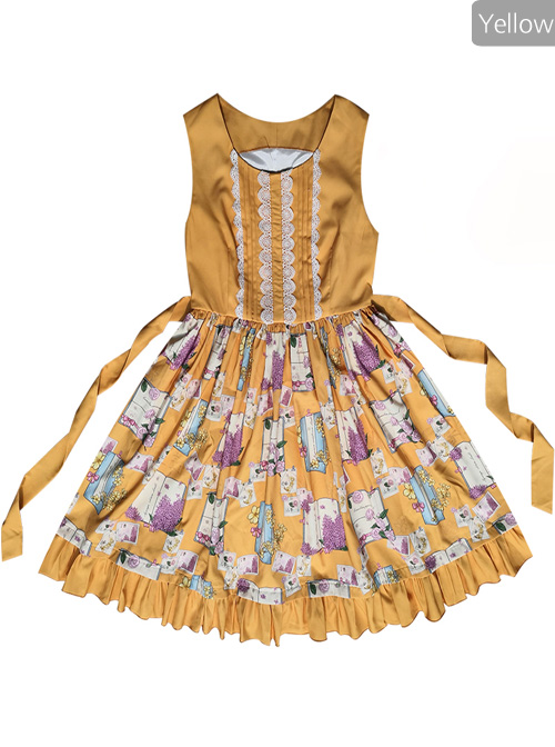 Springtime Hand Stick Series JSK Classic Lolita Sleeveless Dress