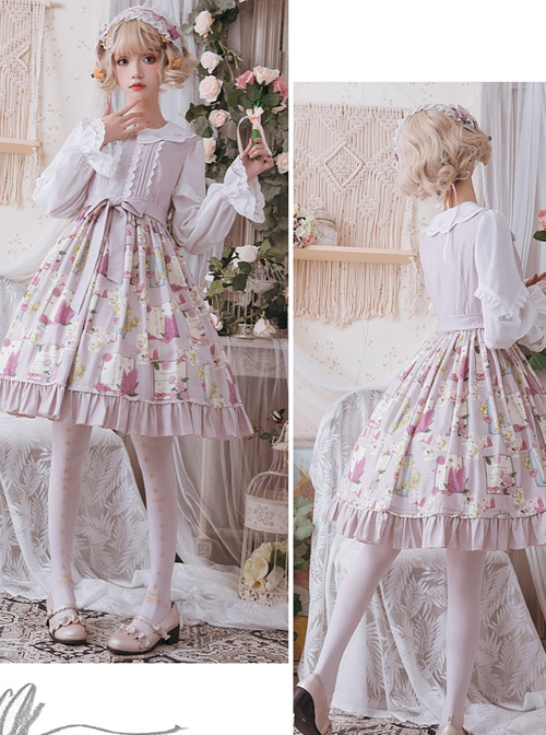 Springtime Hand Stick Series JSK Classic Lolita Sleeveless Dress