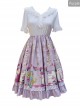 Springtime Hand Stick Series OP Printing Classic Lolita Short Sleeve Dress