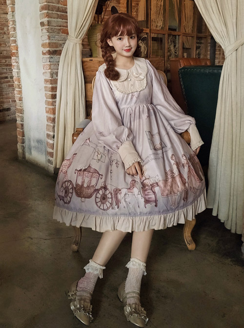 Fairy Tales Series OP Doll Collar Classic Lolita Long Sleeve Dress