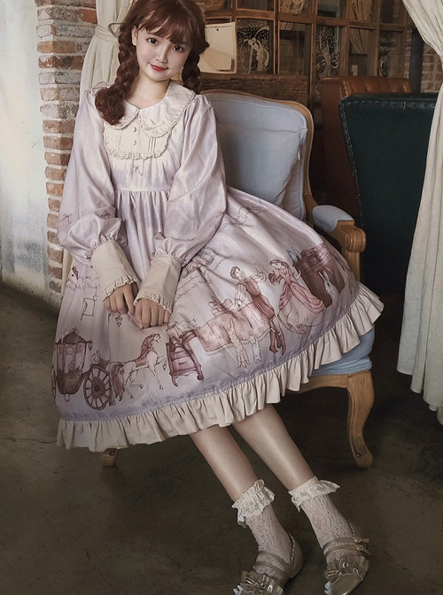 Fairy Tales Series OP Doll Collar Classic Lolita Long Sleeve Dress