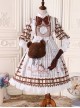 Fairy Tale Dessert Chefs Series Cute Bears Printing Sweet Lolita Off Shoulder Dress