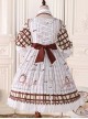 Fairy Tale Dessert Chefs Series Cute Bears Printing Sweet Lolita Off Shoulder Dress