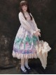 Little Rabbit Series JSK Rabbit Printing Ruffle Sweet Lolita Sling Dress