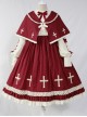 Crucifix Choir Series Sweet Lolita Long Sleeve Dress And Cloak Set