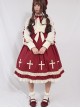 Crucifix Choir Series Sweet Lolita Long Sleeve Dress And Cloak Set