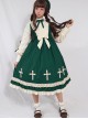 Crucifix Choir Series Sweet Lolita Long Sleeve Dress And Cloak Set