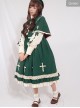 Crucifix Choir Series Sweet Lolita Long Sleeve Dress And Cloak Set