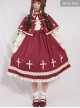 Crucifix Choir Series Sweet Lolita Long Sleeve Dress And Cloak Set