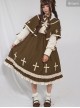 Crucifix Choir Series Sweet Lolita Long Sleeve Dress And Cloak Set