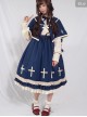 Crucifix Choir Series Sweet Lolita Long Sleeve Dress And Cloak Set