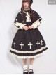 Crucifix Choir Series Sweet Lolita Long Sleeve Dress And Cloak Set