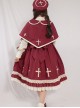 Crucifix Choir Series Sweet Lolita Long Sleeve Dress And Cloak Set